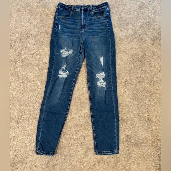 American Eagle Distressed Skinny Jeans - Size 12 - Next Level Stretch - Picture 3 of 3